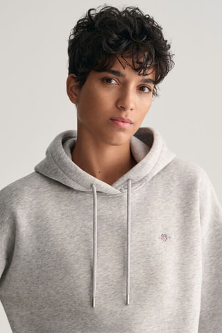 Sweat relaxed à capuche - Gris clair