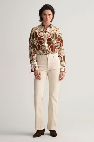 Chemise relaxed en soie - Marron