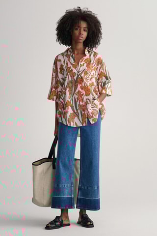 Chemise relaxed en soie - Écru