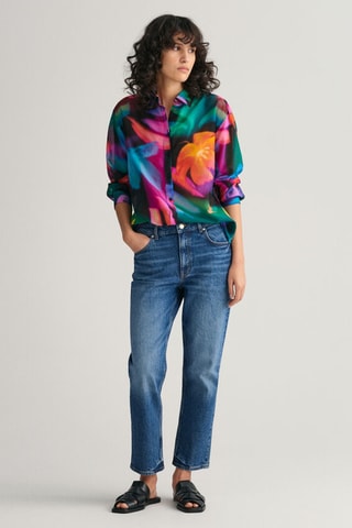 Chemise relaxed en soie - Noir