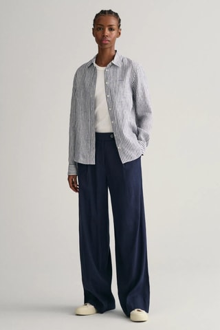 Chemise regular en lin - Blanc