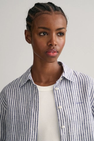 Chemise regular en lin - Blanc