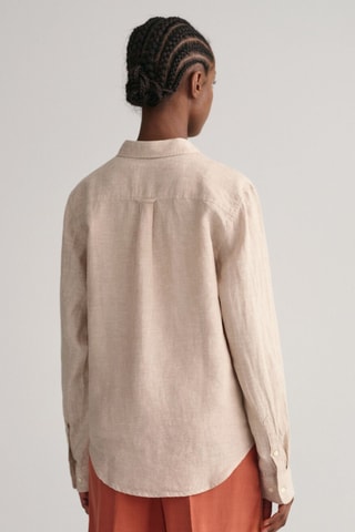 Chemise regular en lin - Beige