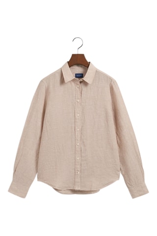 Chemise regular en lin - Beige