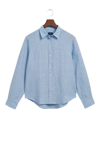 Chemise regular en lin - Bleu clair