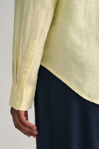 Chemise regular en lin - Jaune pâle