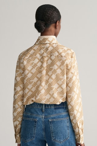 Chemisier regular en soie - Beige