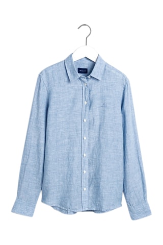 Chemise regular en lin - Bleu clair