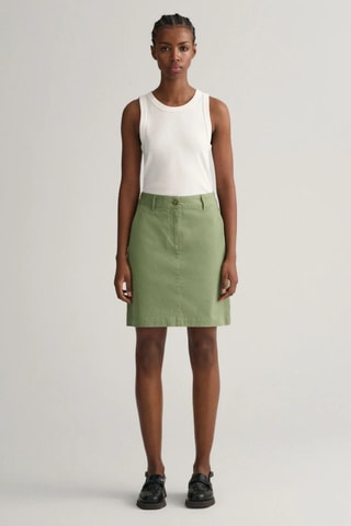 Jupe droite taille mi-haute - Vert kaki