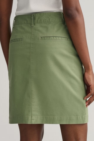 Jupe droite taille mi-haute - Vert kaki