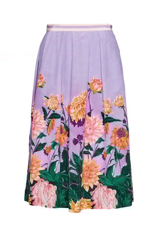 Jupe droite en soie - Violet