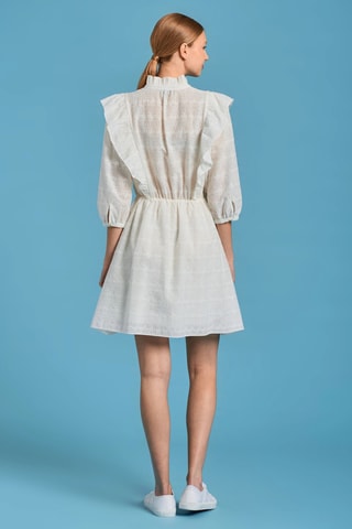 Robe trapèze regular - Écru