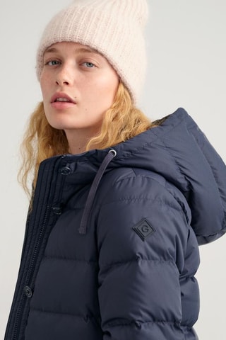 Doudoune slim à capuche - Bleu marine