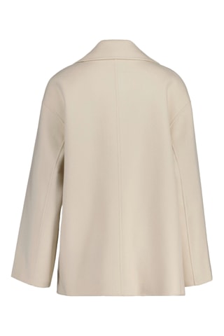 Manteau regular en laine - Crème