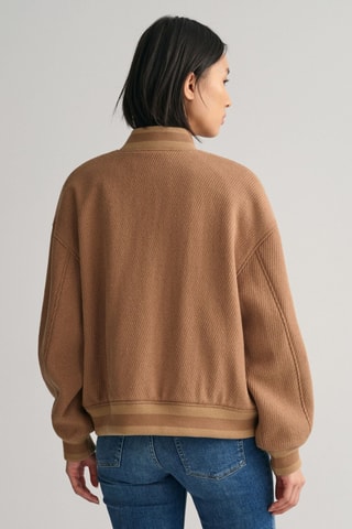 Teddy relaxed en laine - Beige foncé