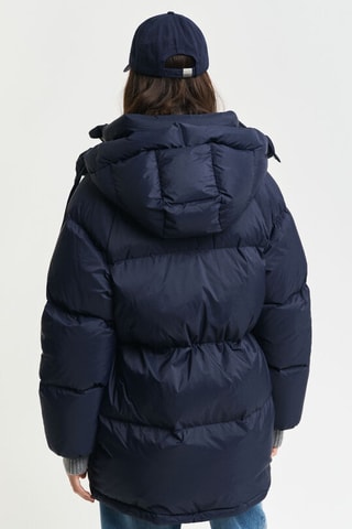 Doudoune relaxed à capuche - Bleu marine