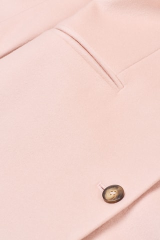 Manteau regular en laine - Rose pâle