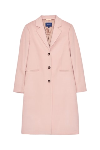 Manteau regular en laine - Rose pâle