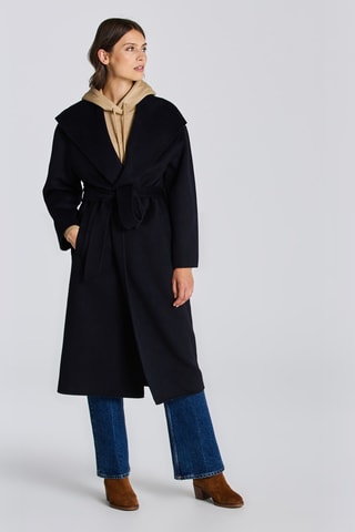 Manteau oversize en laine - Noir