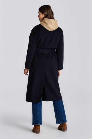 Manteau oversize en laine - Noir