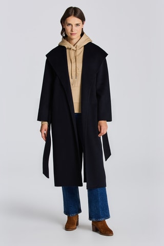 Manteau oversize en laine - Noir