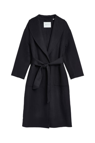 Manteau relaxed en laine - Noir