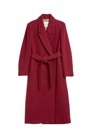 Manteau regular en laine - Rouge bordeaux