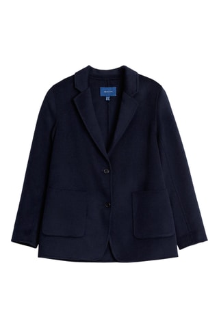 Veste regular en laine - Bleu marine