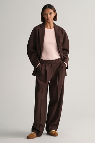 Blazer regular en laine - Marron