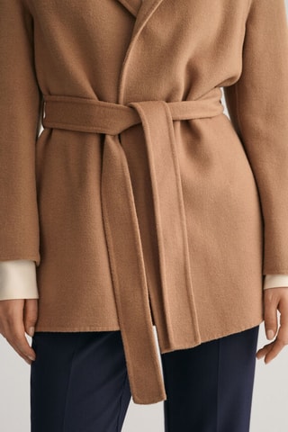 Blazer relaxed en laine - Beige foncé