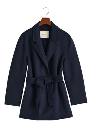 Blazer relaxed en laine - Bleu marine