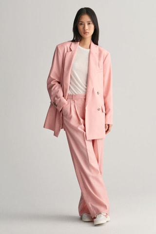 Blazer oversize en laine - Rose