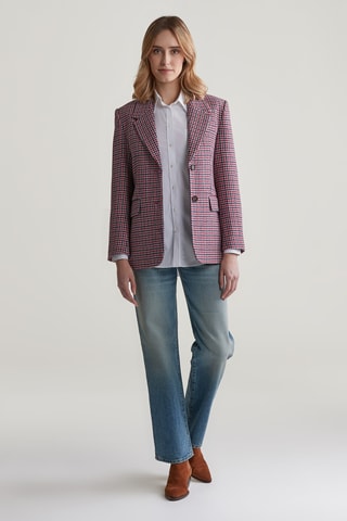 Veste regular en laine - Rouge