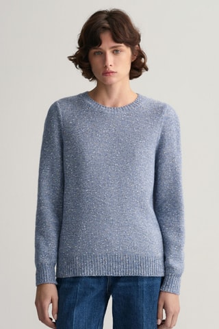 Pull relaxed en laine - Bleu