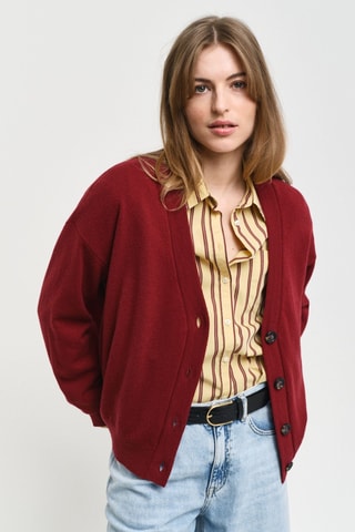 Gilet regular en laine - Rouge