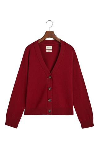 Gilet regular en laine - Rouge