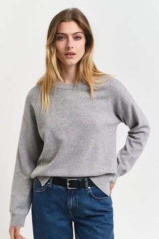 Pull regular en laine - Gris