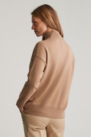 Pull regular en laine - Beige
