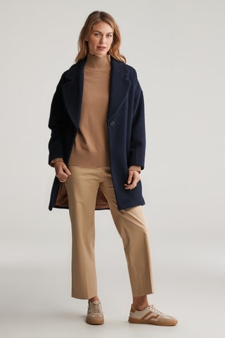 Pull regular en laine - Beige