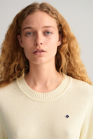 Pull regular en coton biologique - Crème