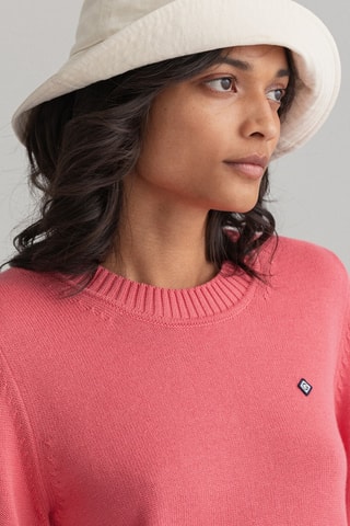 Pull regular en coton biologique - Rose
