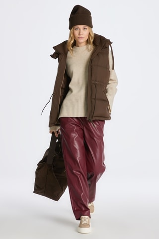 Pull relaxed en laine - Beige