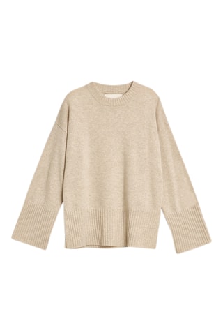 Pull relaxed en laine - Beige