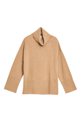 Pull relaxed en laine - Beige