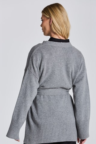 Gilet oversize en laine - Gris
