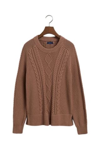 Pull regular en laine mérinos - Marron clair