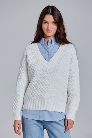 Pull oversize en coton biologique - Écru