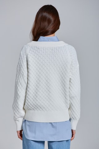 Pull oversize en coton biologique - Écru