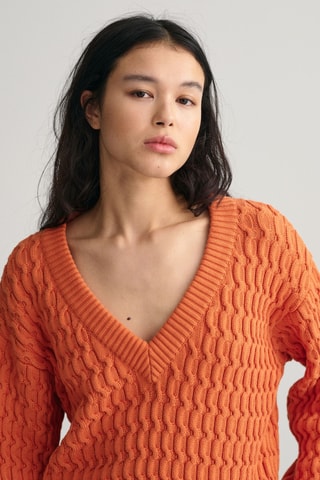 Pull en coton biologique - Orange