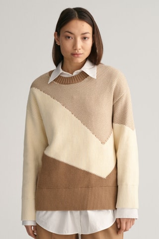 Pull relaxed en coton biologique - Beige